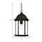 Homeroots 14 x 8 x 8 in. Madison 1-Light Matte Black Hanging Light 398002 - alternate 4